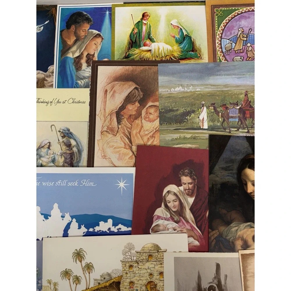 Vintage Christmas Cards Fronts ONLY for Scrapbooking Crafts Decoupage Lot of 50+